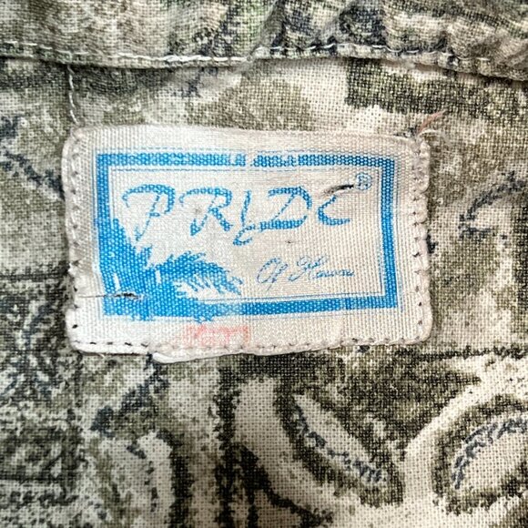 Pride of Hawaii Polo Shirt Mens Medium Short Sleeve Floral Hawaiian Beach Travel - Picture 6 of 6